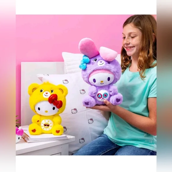 Care Bears x Hello Kitty Plush 2 Pack - Hello Kitty as... Size 10 " - Picture 7 of 7